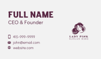 Beautiful Lady Hairdresser Business Card Image Preview