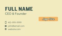 Vintage Cursive Wordmark Business Card Design