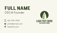 Pine Tree Minimalist Badge Business Card Design