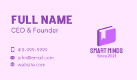 3d Purple Book Business Card Image Preview