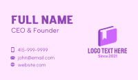 3d Purple Book Business Card Image Preview