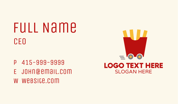 Fries Snack Cart Business Card Design Image Preview