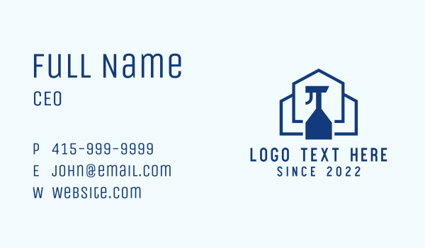 Home Cleaning Spray Bottle Business Card Design Image Preview