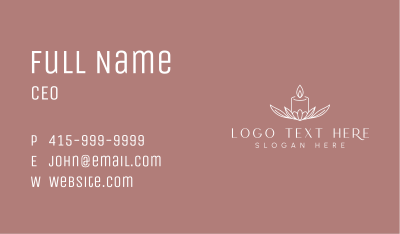 Floral Candle Light Business Card Image Preview