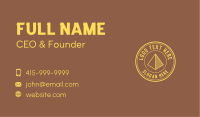 Yellow Pyramid Emblem Business Card Image Preview