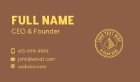 Yellow Pyramid Emblem Business Card Design