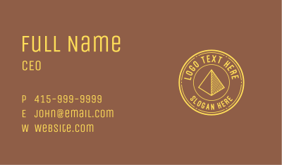 Yellow Pyramid Emblem Business Card Image Preview