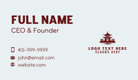Asian Pagoda Architecture Business Card Design