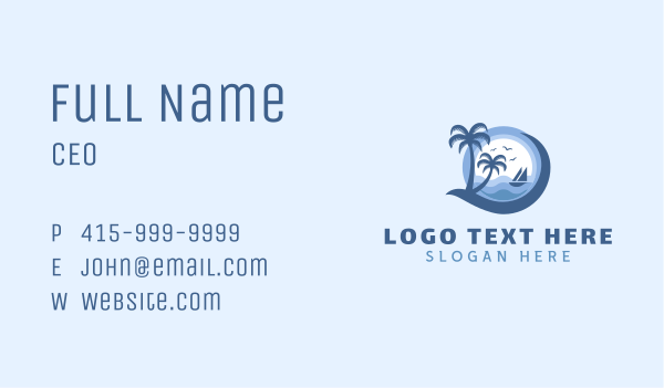 Boat Sailing Getaway Business Card Design Image Preview