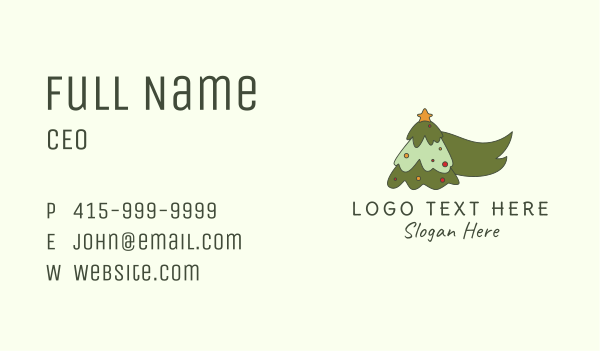 Pine Tree Banner Business Card Design Image Preview