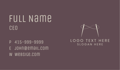 Needle Infinity Thread Business Card Image Preview
