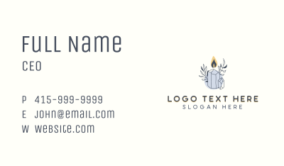 Artisanal Scented Candle Business Card Image Preview