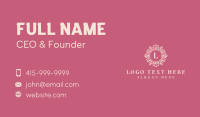 Elegant Floral Letter  Business Card Design