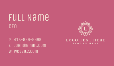 Elegant Floral Letter  Business Card Image Preview