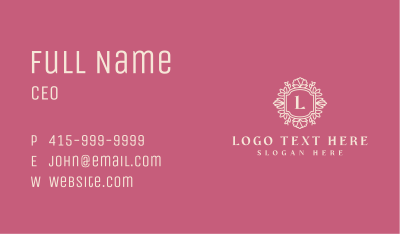 Elegant Floral Letter  Business Card Image Preview