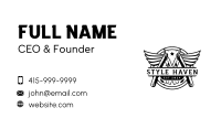 Barbershop Razor Salon Business Card Image Preview