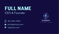 Podcast Recording Microphone Business Card Design