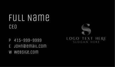 Boutique Luxury Luxe Letter S Business Card Image Preview