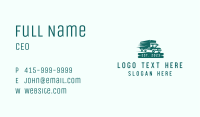 Modern Truck Transport Business Card Image Preview