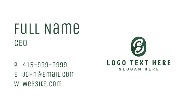 Natural Organic Letter S Business Card Design Image Preview