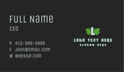 Stone Age Jungle Letter  Business Card Image Preview
