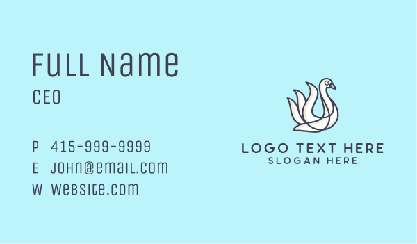 White Lake Swan Business Card Design Image Preview