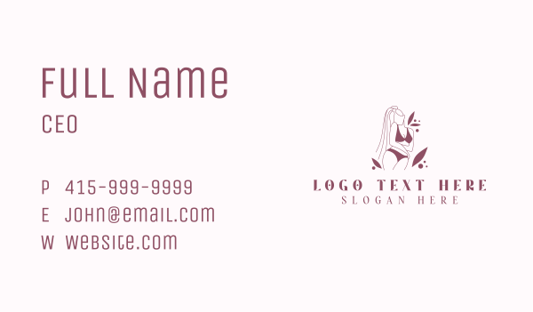 Woman Body Lingerie Business Card Design Image Preview