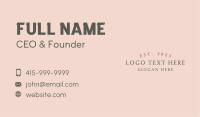 Fashion Luxury Wordmark Business Card Image Preview