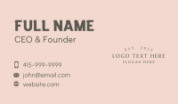 Fashion Luxury Wordmark Business Card Image Preview