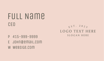 Fashion Luxury Wordmark Business Card Image Preview