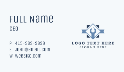 Droplet Wrench Repair Business Card Image Preview