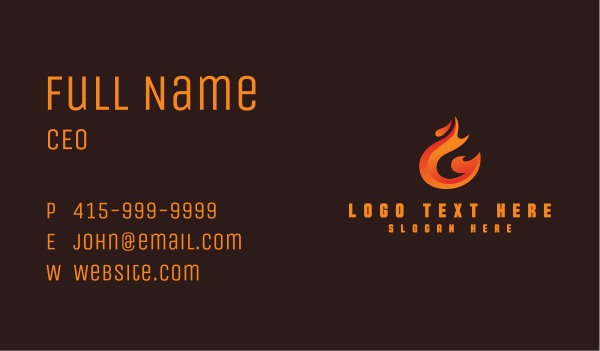 Fire Grill Flame Business Card Design Image Preview