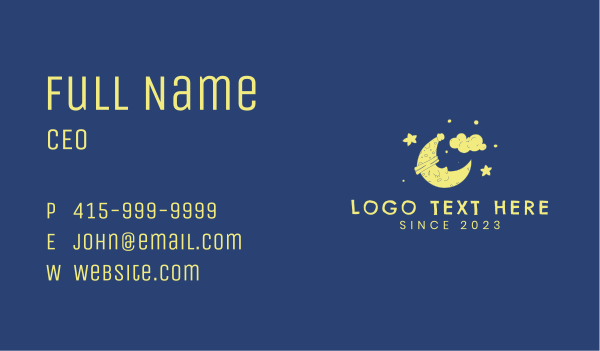 Sleepy Moon Mascot  Business Card Design Image Preview