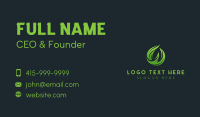 Organic Leaf Ecology Letter O Business Card Image Preview