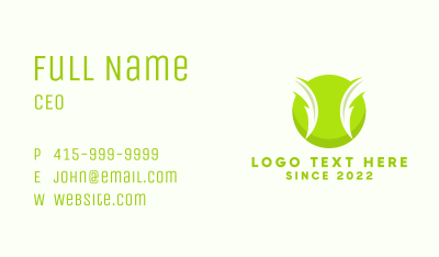 Electric Green Tennis Ball Business Card Image Preview