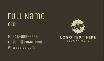 Circular Saw Woodworking Business Card Image Preview