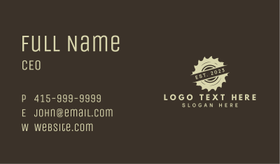 Circular Saw Woodworking Business Card Image Preview