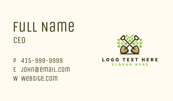 Shovel Plant Garden Business Card Design Image Preview