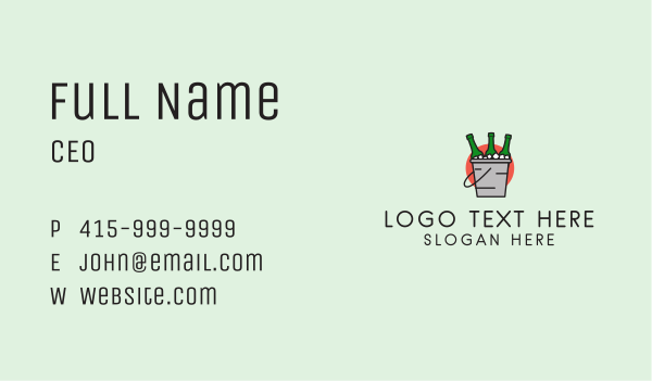 Alcohol Beer Bucket  Business Card Design Image Preview