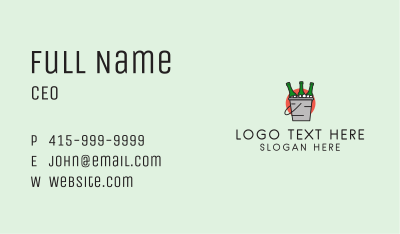 Alcohol Beer Bucket  Business Card Image Preview