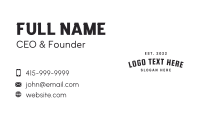 Generic Arc Wordmark Business Card Image Preview