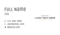 Restaurant Business Wordmark Business Card Image Preview