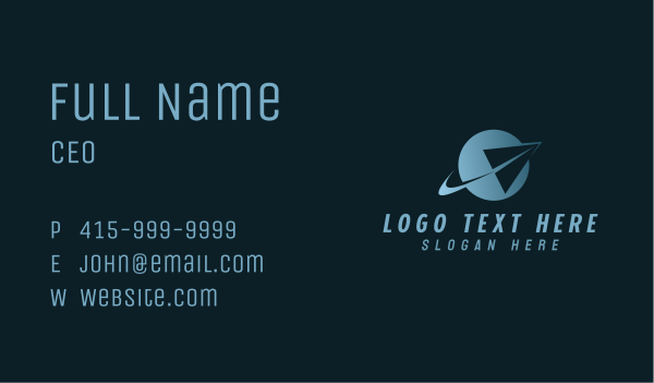 Plane Courier Logistics Business Card Design Image Preview