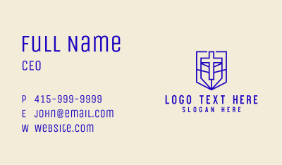 Blue Cross Christian Business Card Image Preview