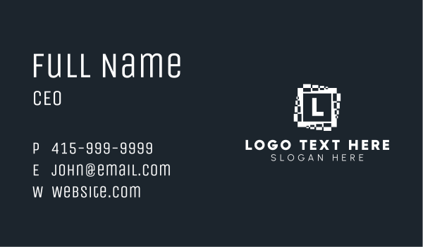 White Media Letter  Business Card Design Image Preview