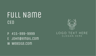 Wild Stag Hunting  Business Card Image Preview