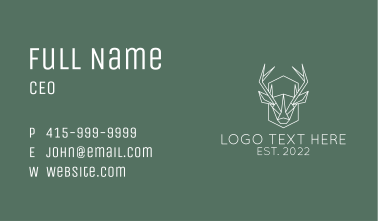 Wild Stag Hunting  Business Card