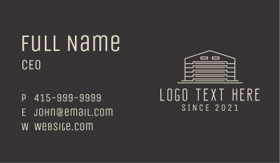 Storage Building Facility  Business Card Image Preview