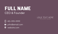 Perfume Masculine Wordmark Business Card Design