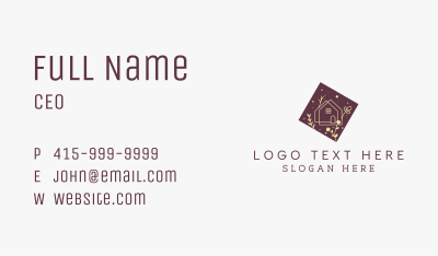 Floral Tiny House  Business Card Image Preview